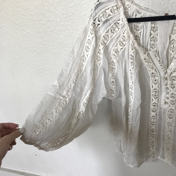 Free People Boho Sheer Blouse - Picture 4 of 6